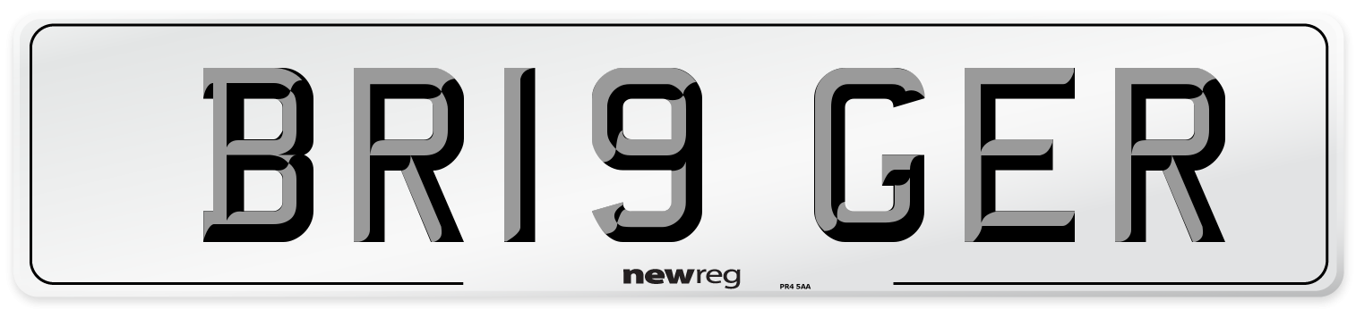 BR19 GER Number Plate from New Reg